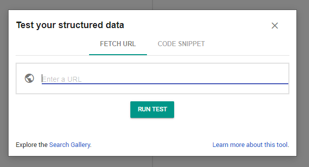 L'outil de test des données structurées de Google.